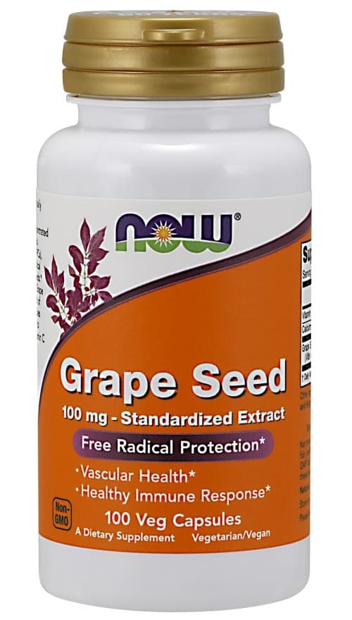 NOW Foods Grape Seed Standardized Extract – NOW Foods opakowanie