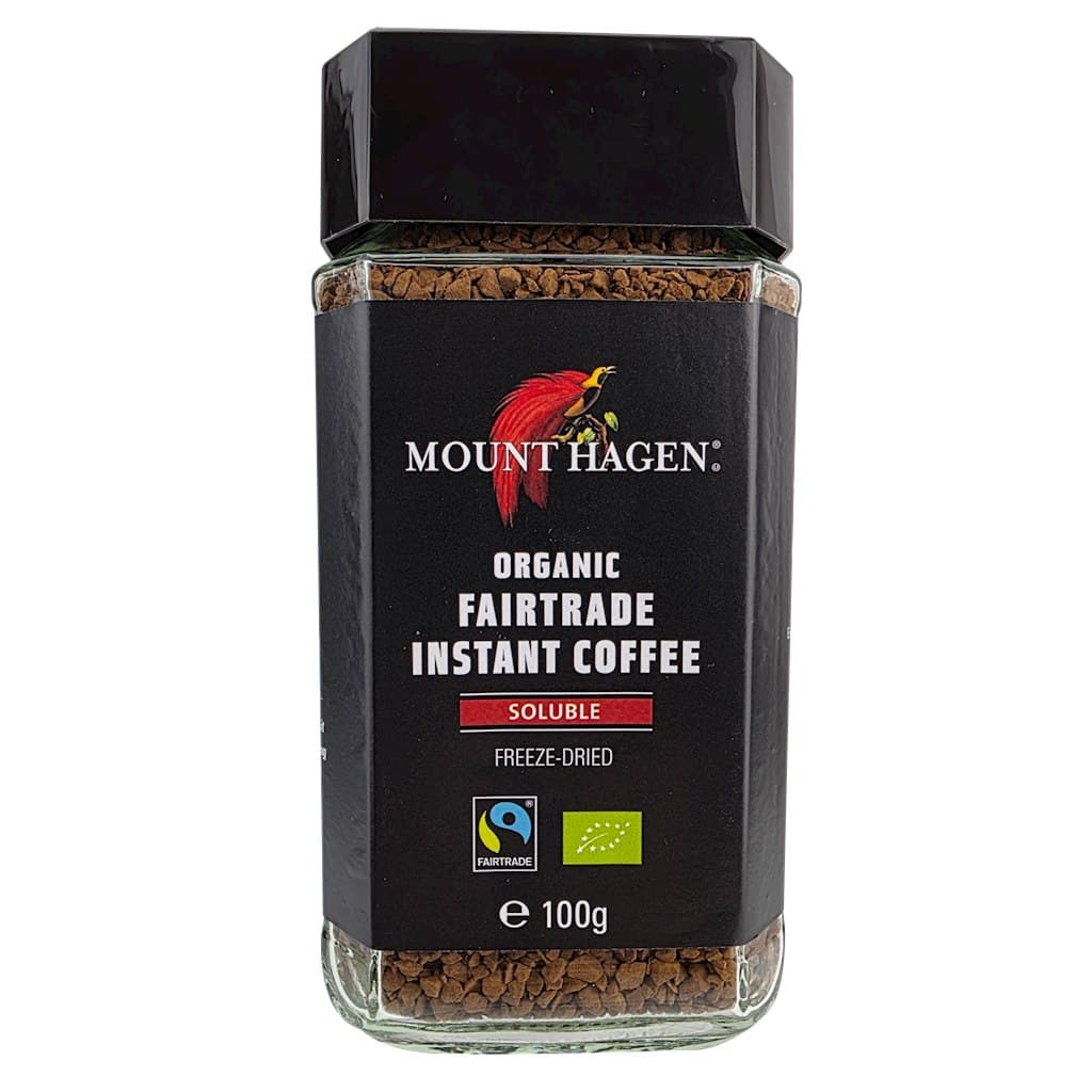 Mount Hagen - Organic Fairtrade Instant Coffee - 100g – Mount Hagen förpackning