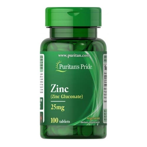 Puritan's Pride - Zinc 25mg - 100 Comprimés – Puritan's Pride packaging