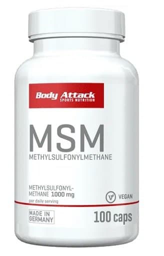 Body Attack - MSM - 100 Kapseln – Body Attack Verpackung