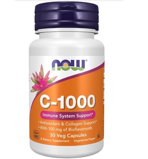NOW Foods - C-1000 - 30 vegetabiliska kapslar – förpackning