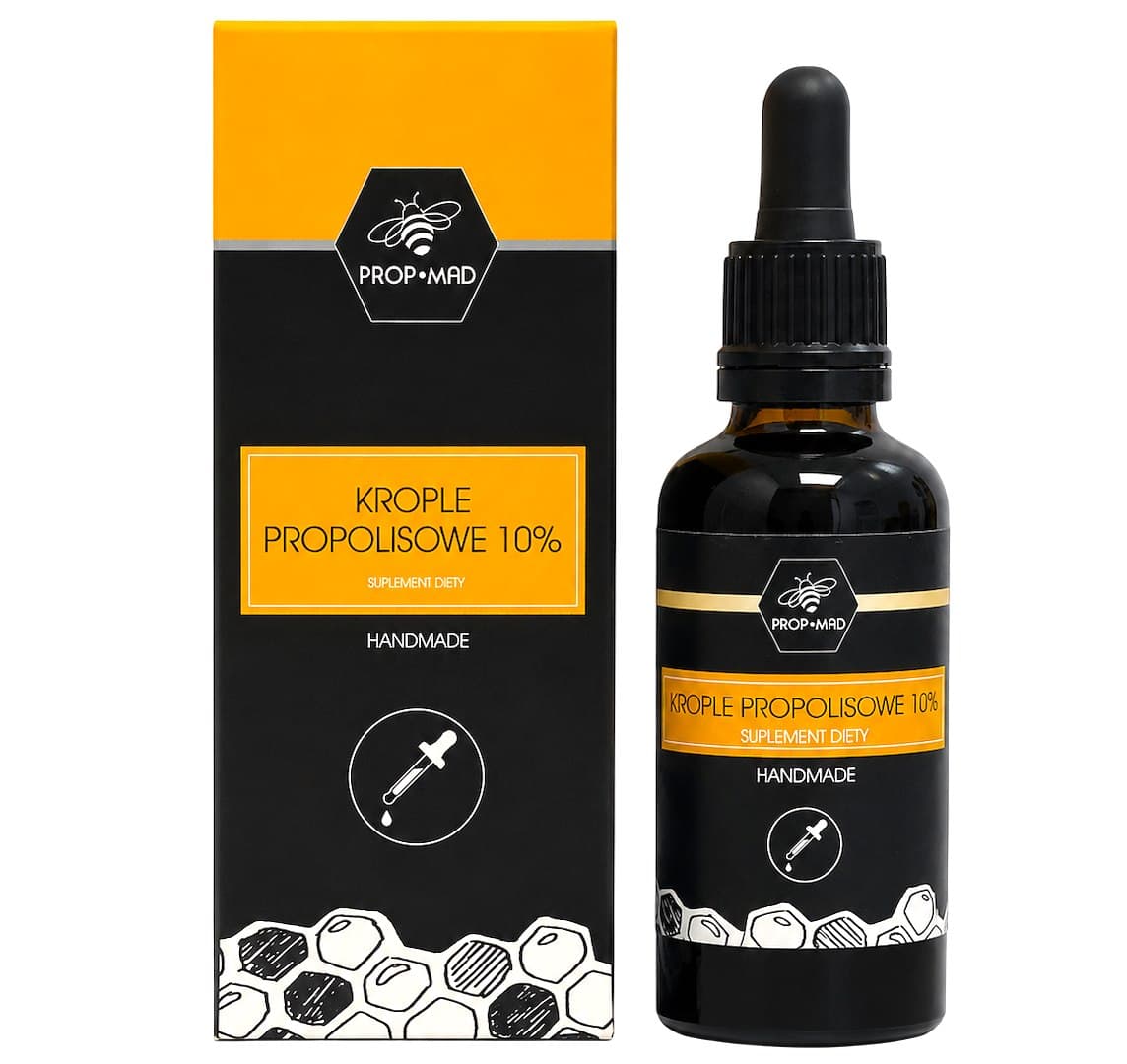 Prop-Mad - Propolis Drops 10% 50ml – Prop-Mad förpackning