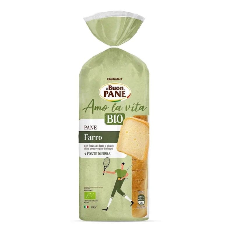 IL BUON PANE Wholegrain Spelt Toast Bread Sliced Organic 400 g | Bio Planet – il Buon PANE packaging