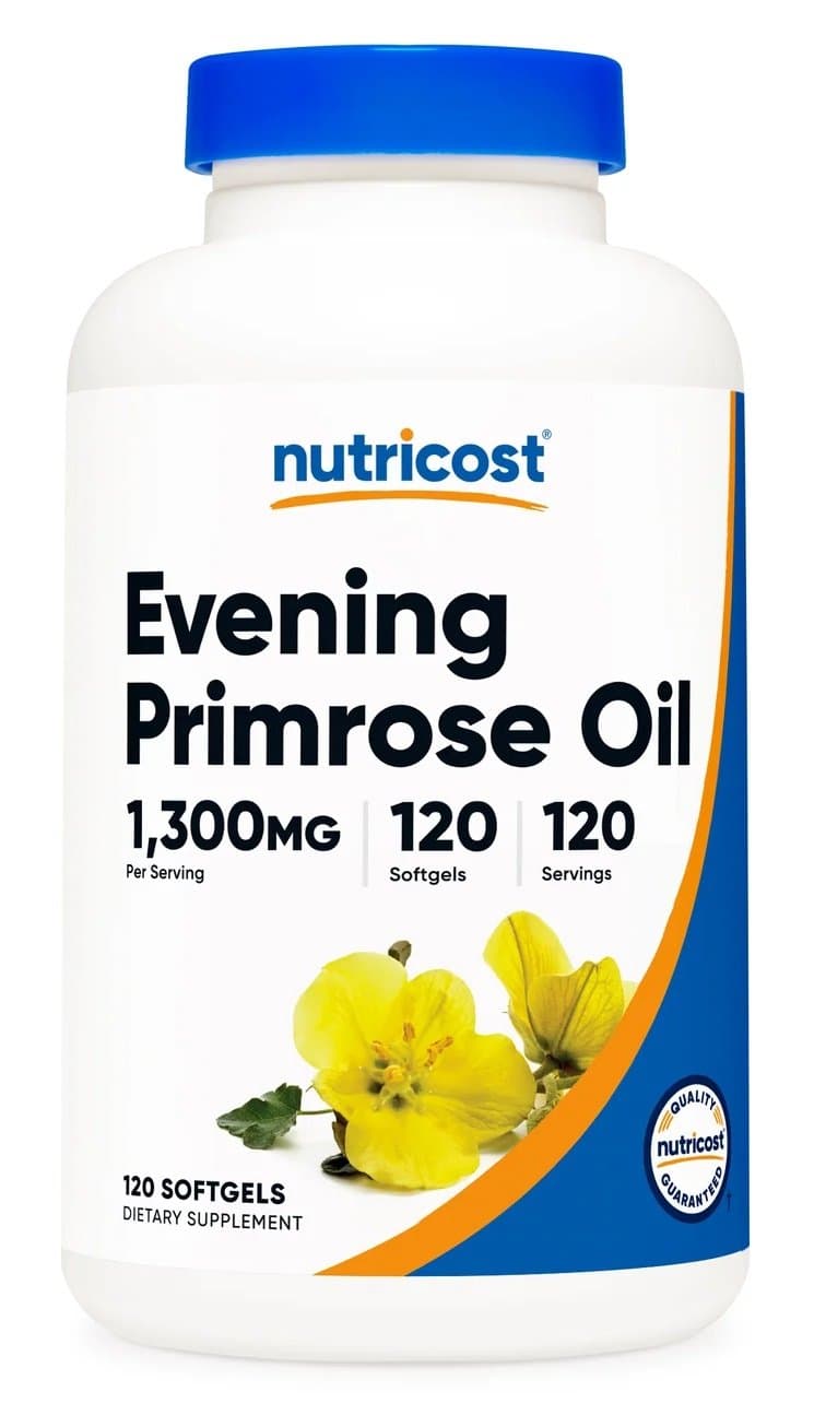 Nutricost - Olej z wiesiołka wieczornego - 120 miękkich kapsułek – Nutricost opakowanie