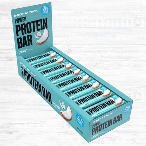 Body Attack - Proteinriegel - Schokolade, 24 × 35 g – Body Attack Verpackung