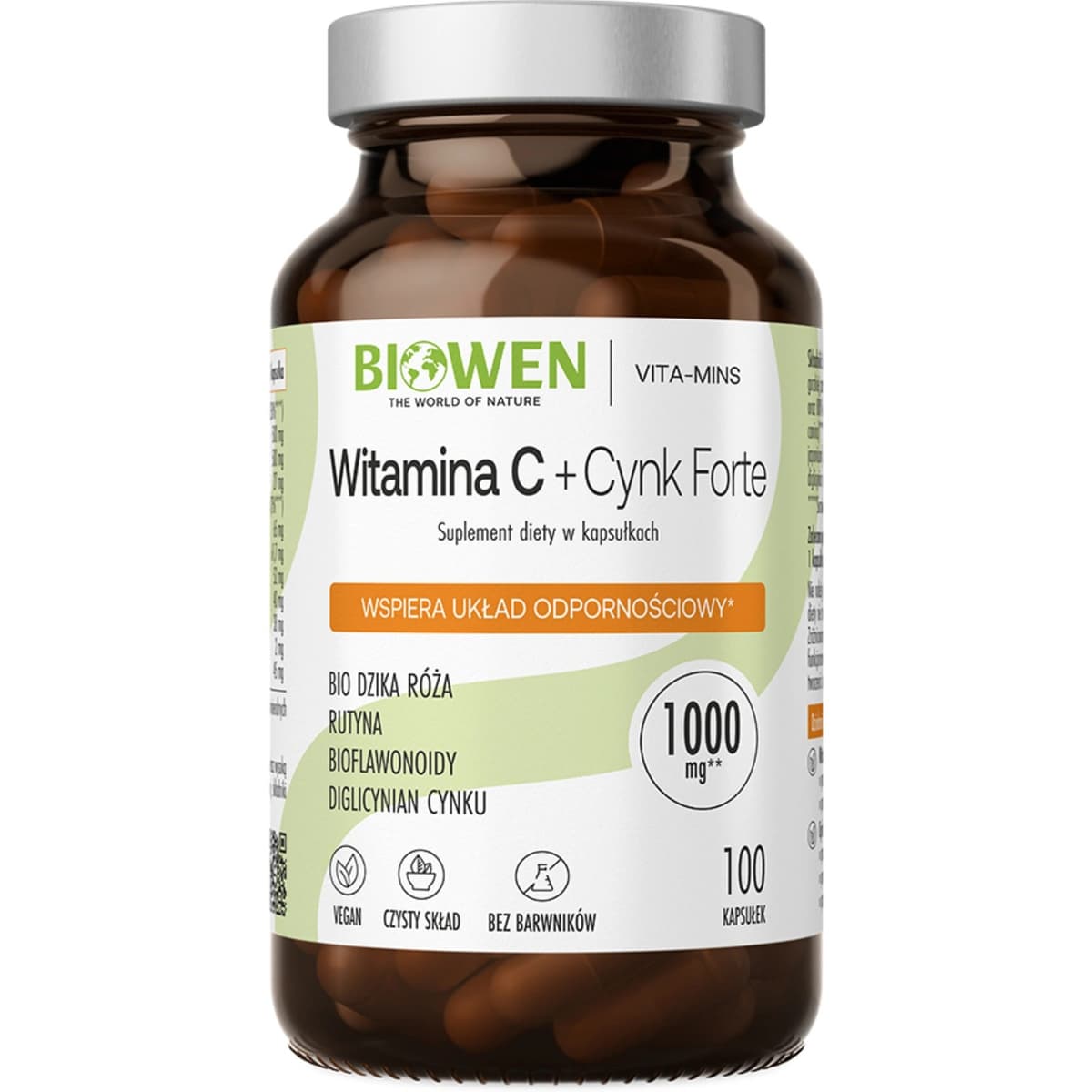 Biowen - Vitamin C + Zinc Forte Capsules - 100 caps