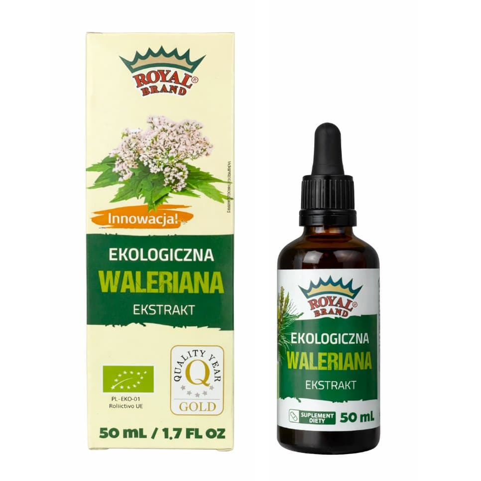 Royal Brand - Organic Valerian Extract - 50ml – Royal Brand förpackning