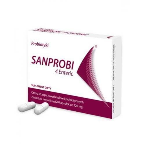 Sanprobi 4 Enteric 20 kapsler – Sanprobi confezione