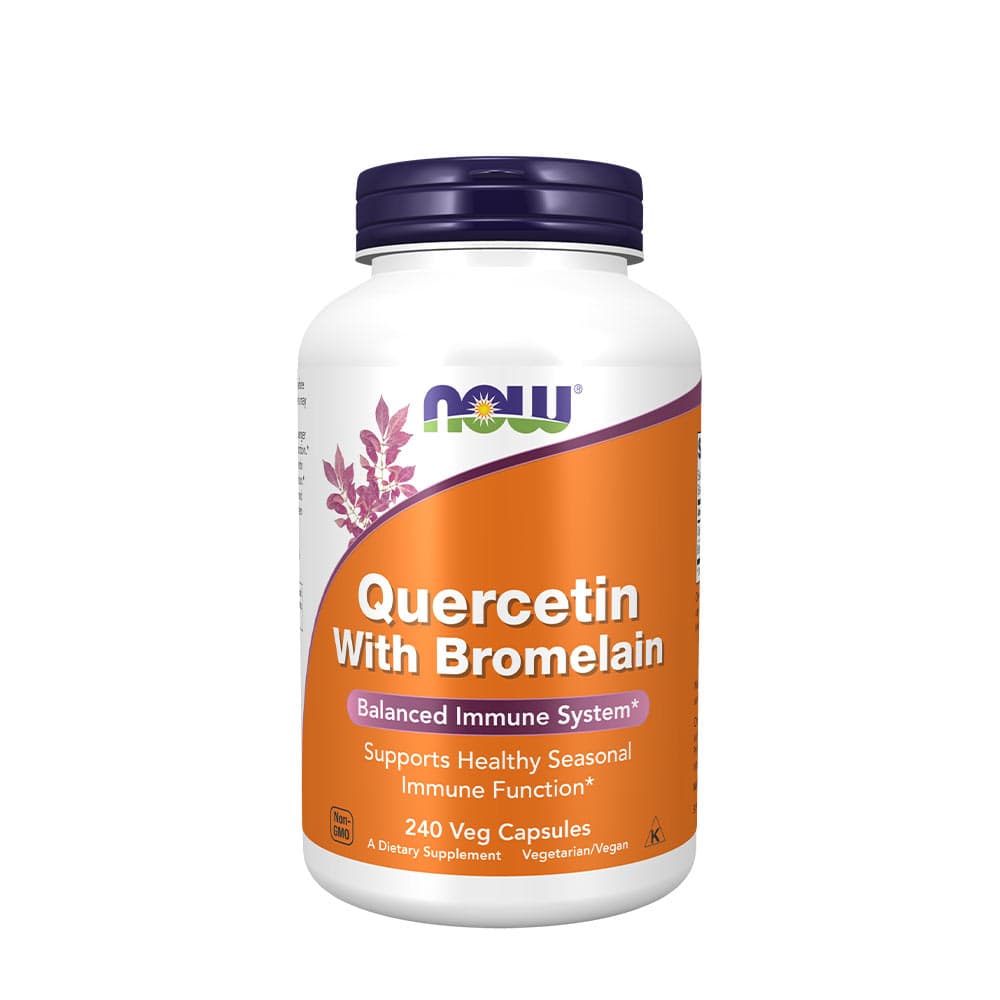 NOW Foods Quercetin con Bromelina 240 Cápsulas Vegetarianas – NOW Foods empaque