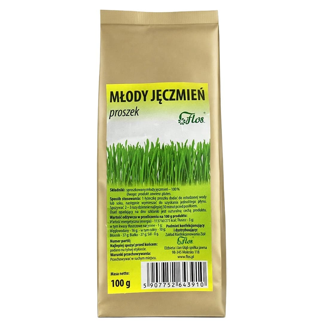 Flos - Young Barley Powder 100g – Flos packaging