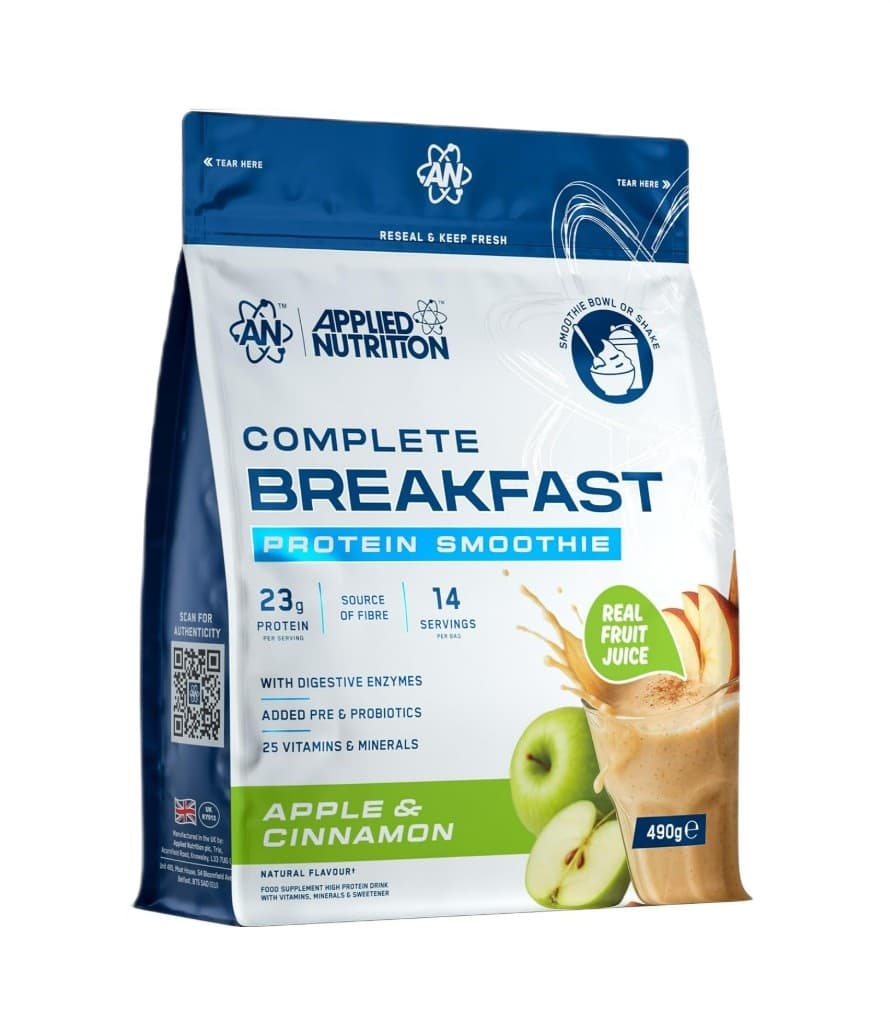 Applied Nutrition - Complete Breakfast Protein Smoothie, Apple & Cinnamon - 490g – Applied Nutrition förpackning