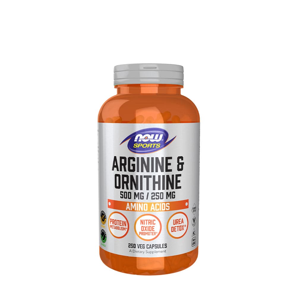 NOW Foods - Arginine & Ornithine 500 mg capsules – NOW Foods verpakking