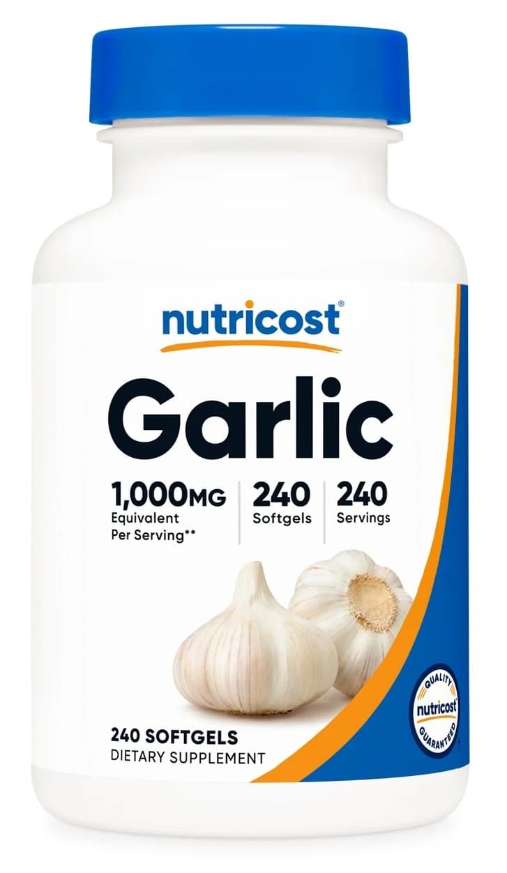 Nutricost - Ajo - 240 Cápsulas blandas – Nutricost empaque