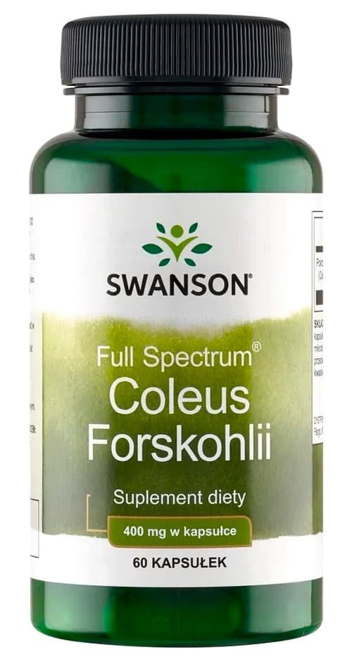 Swanson Full Spectrum® Coleus Forskohlii 400mg, kapsułki – Swanson packaging