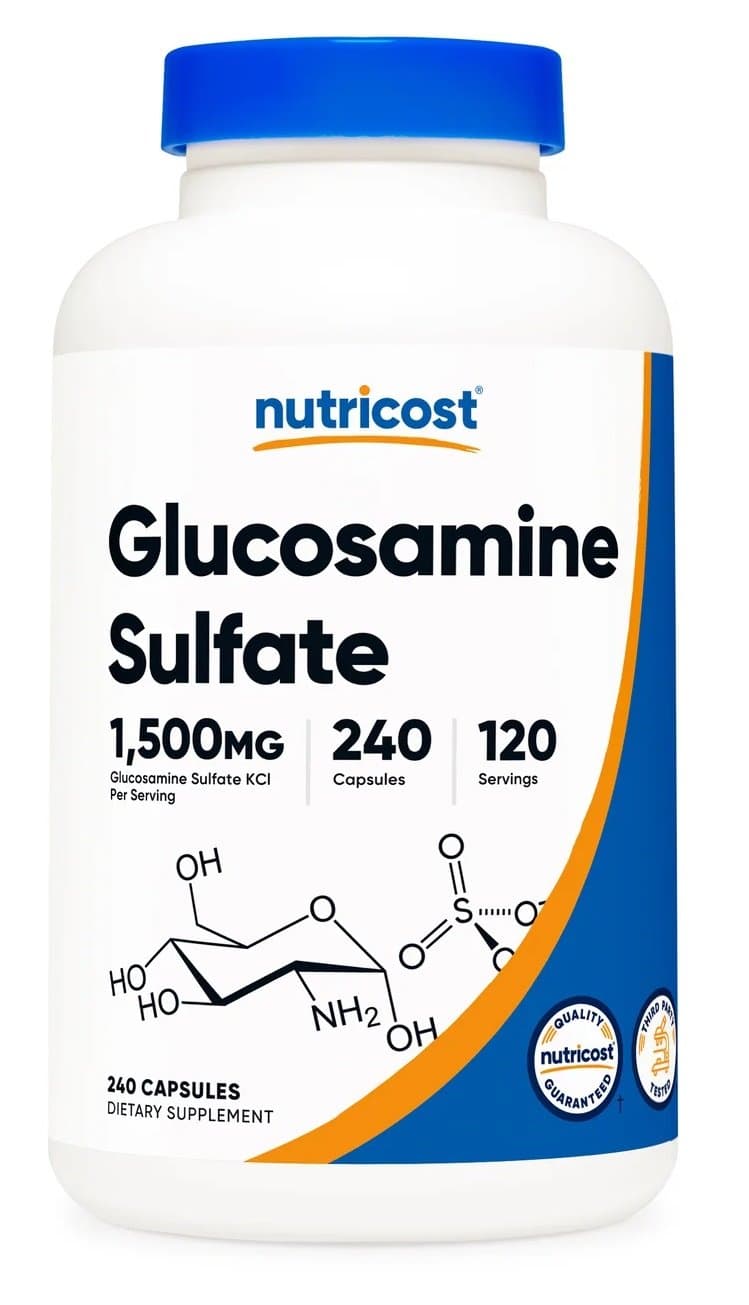 Nutricost - Sulfato de Glucosamina - 240 Cápsulas – Nutricost empaque