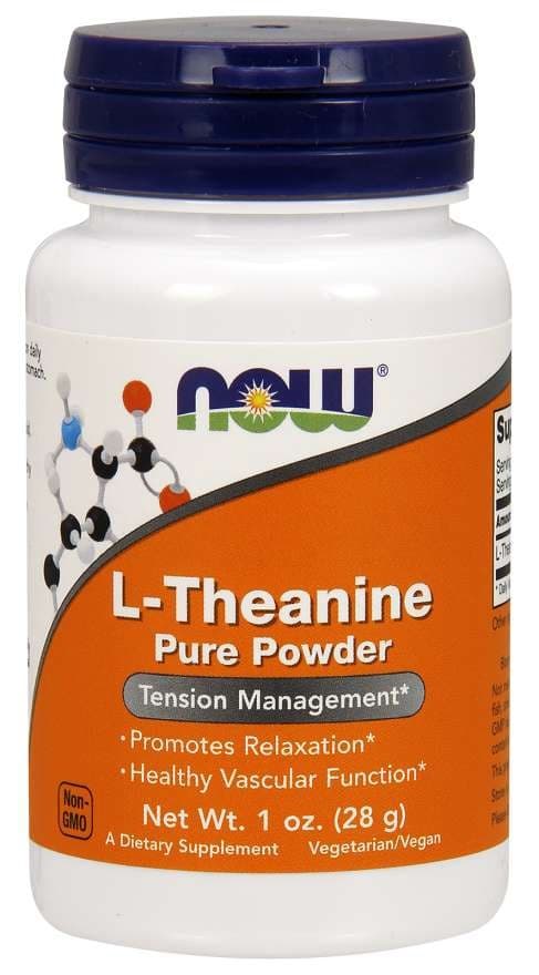 NOW Foods L-Theanine Pure Powder 28g – NOW Foods packaging