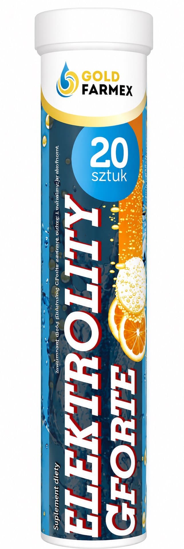 GOLDFARMEX Elettroliti GForte 20 compresse effervescenti – GOLD FARMEX packaging