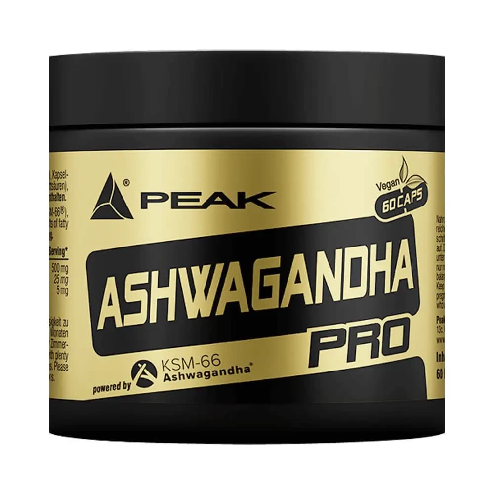 Peak - Ashwagandha Pro - Unflavoured - 60 capsules – Peak förpackning