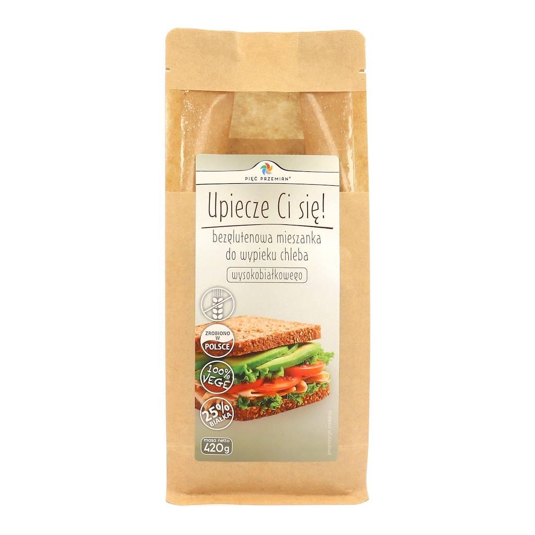 Pięć Przemian - I'Ll Bake It For You! Gluten-Free High Protein Bread Mix - 420g – Pięć Przemian packaging