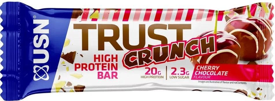 USN Ultimate Sport Nutrition - TRUST, barres croustillantes - Cerise et chocolat, 12 × 60 g