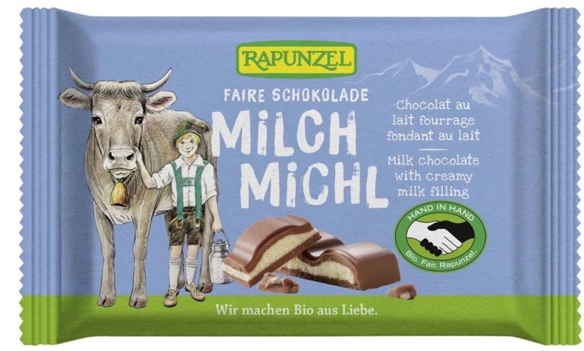 Rapunzel Milk Chocolate with Milk Filling for Children BIO 100 g | Bio Planet – Rapunzel packaging