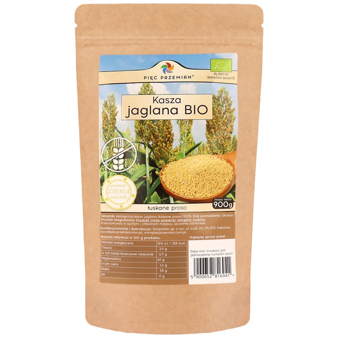 Pięć Przemian - Millet Groats Organic Gluten-Free – Pięć Przemian förpackning