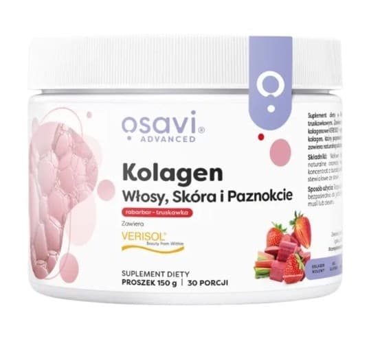 Osavi - Rhubarb Strawberry Kollagenpulver 150g – Osavi packaging