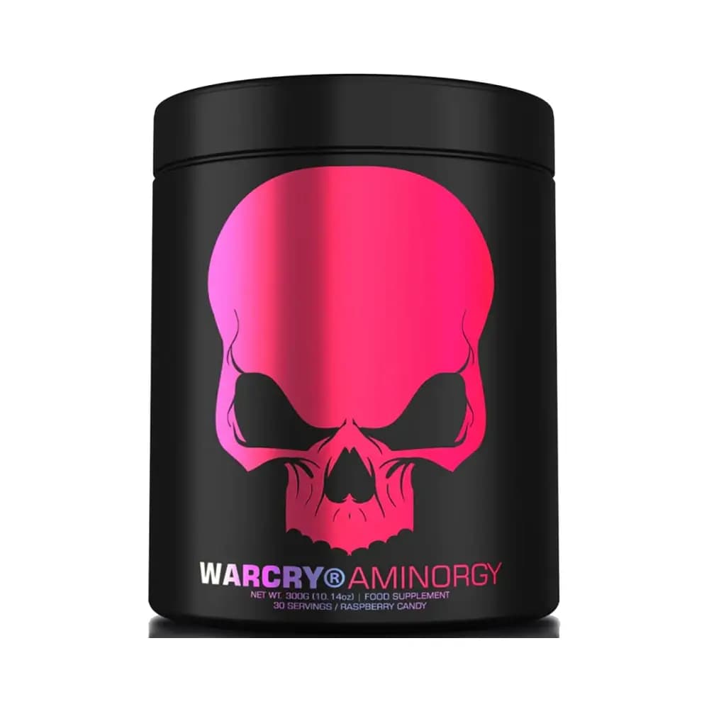 Genius Nutrition Warcry Aminorgy - Hindbærkaramel - 300g – Genius Nutrition emballage