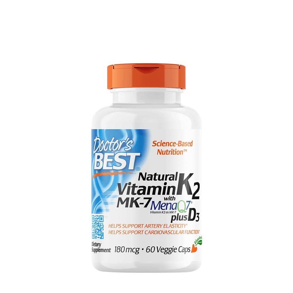 Doctor's Best Natural Vitamin K2 Mk7 avec MenaQ7 Plus D3 - 60 Vcaps – Doctor's Best packaging