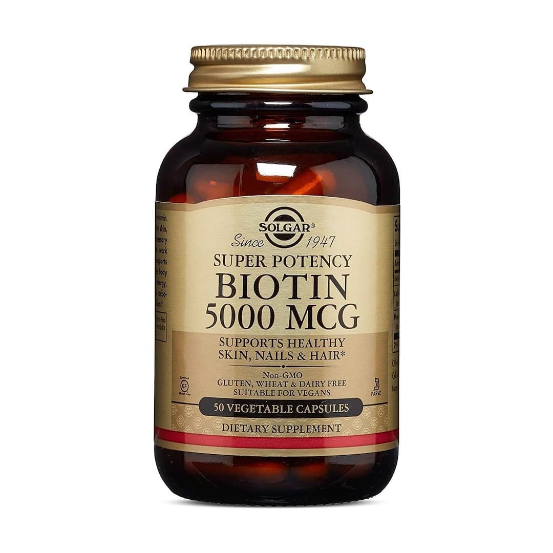 Solgar Biotin 5000 mcg - 50 vegetarische Kapseln – Solgar Verpackung