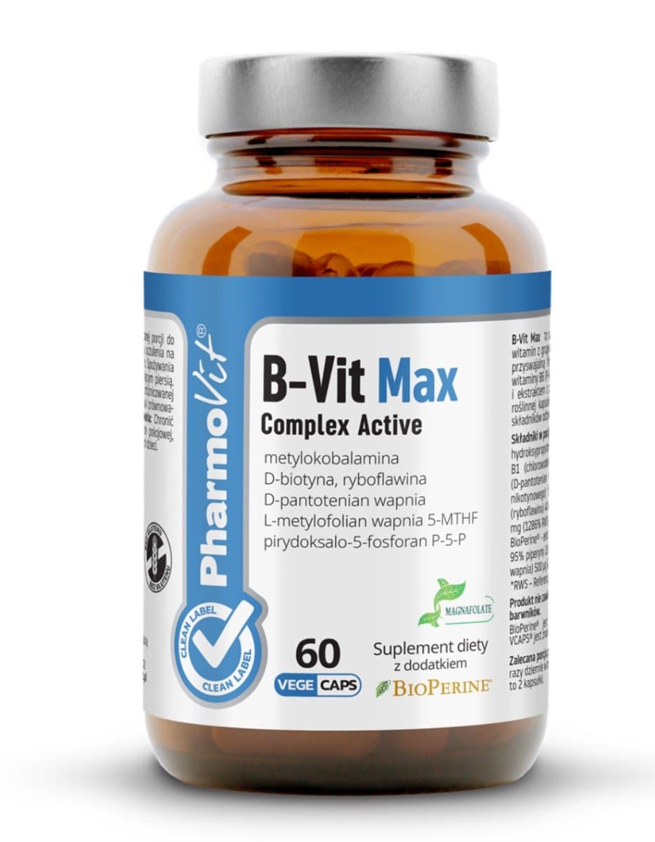 Pharmovit - B-Vit Max Complex Active - 60 Caps