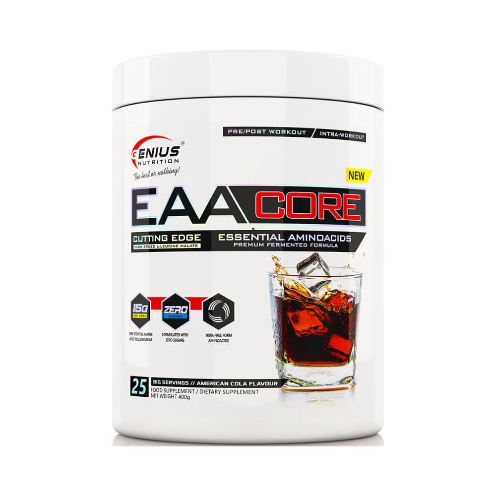 Genius Nutrition EAA-Core Cola 400g – Genius Nutrition emballage