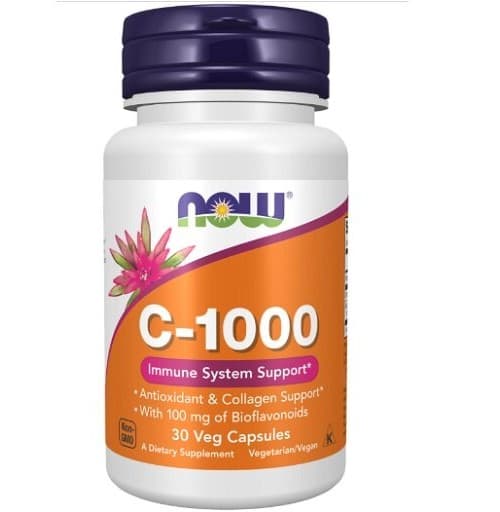 NOW Foods - C-1000 - 30 vegetabiliska kapslar – förpackning