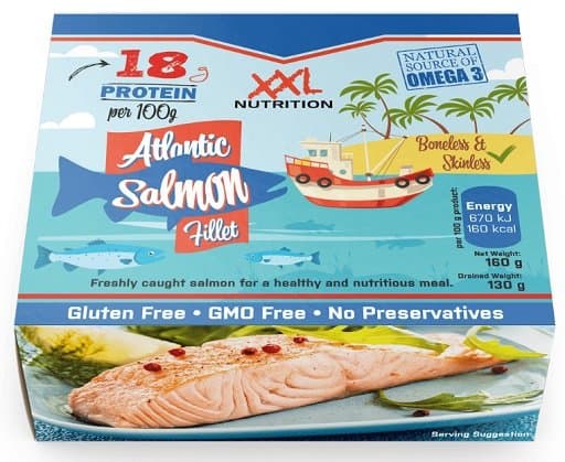 XXL Nutrition - Atlantic Salmon Fillet - 160 g – XXL Nutrition packaging