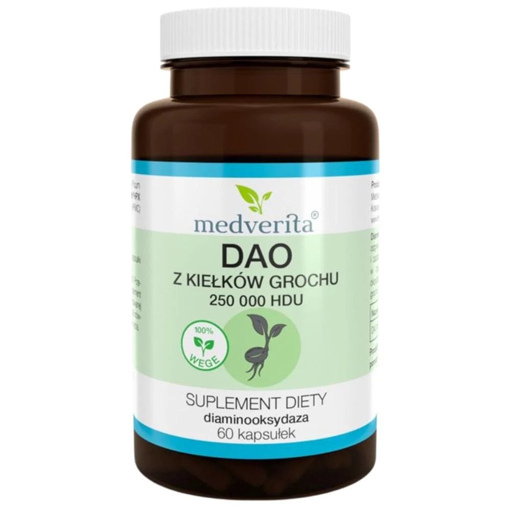 Medverita DAO à partir de germes de pois 60 capsules – Medverita packaging