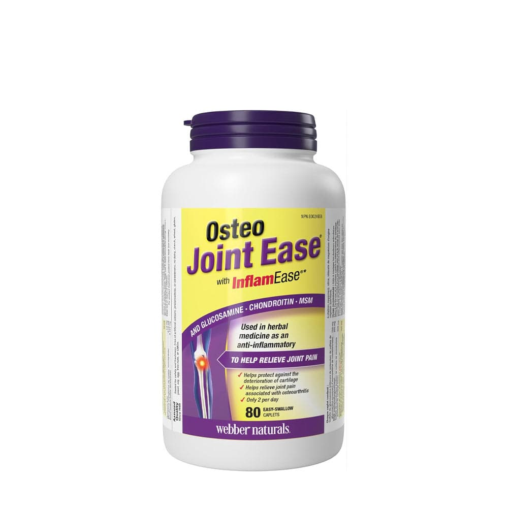 Webber Naturals - Osteo Joint Ease - 80 Caplets – Webber Naturals förpackning
