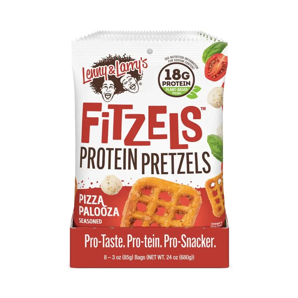 Lenny & Larry's Fitzels Protein Pretzels – Lenny & Larry's förpackning