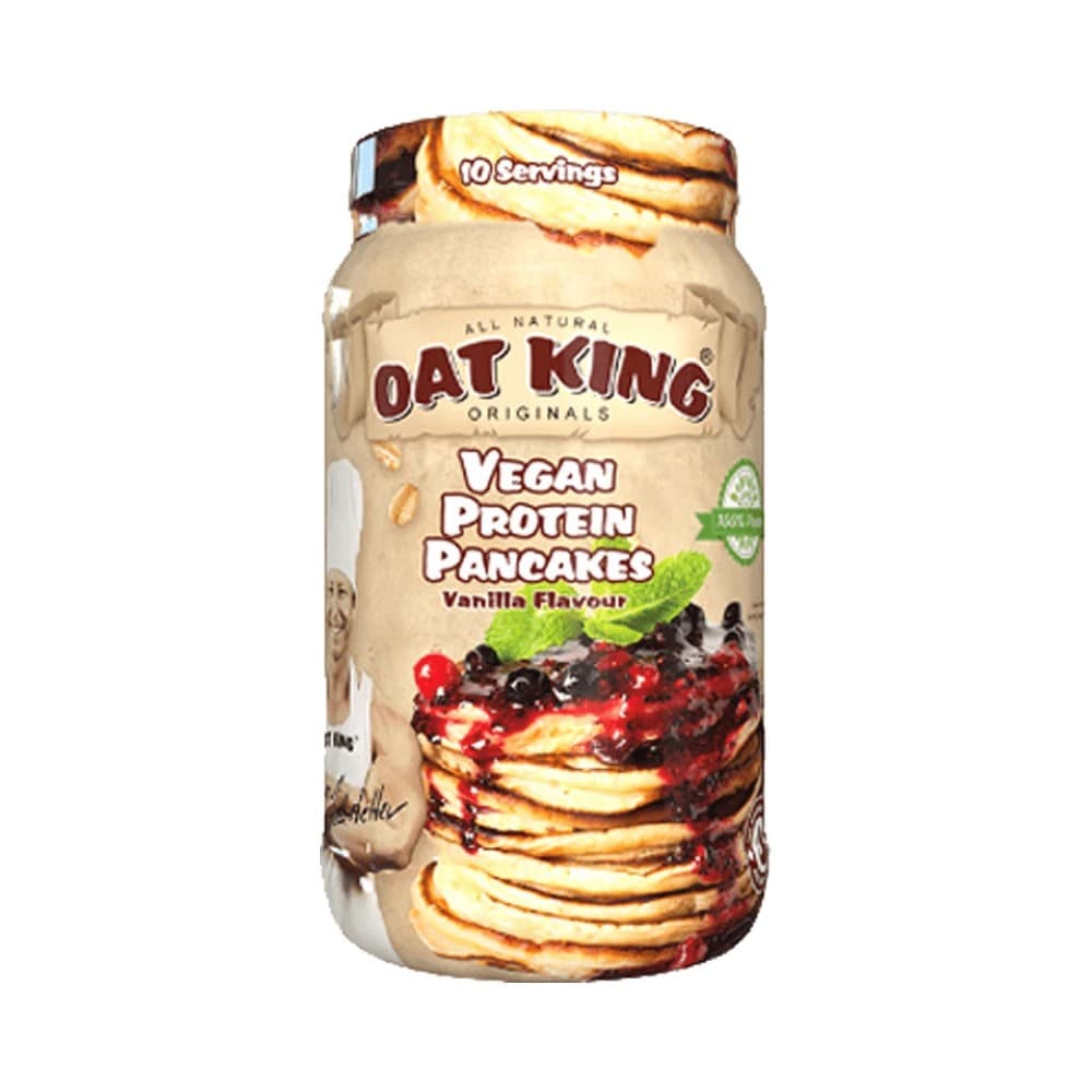 OAT KING - Pancakes protéinés véganes - Vanille, 500 g – OAT KING emballage