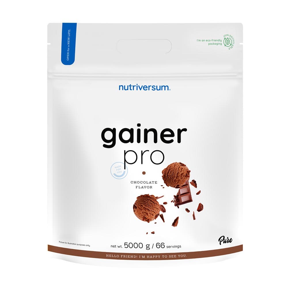 Nutriversum - Gainer Pro - Muscle Building Formula, Chocolate - 5000g – Nutriversum förpackning