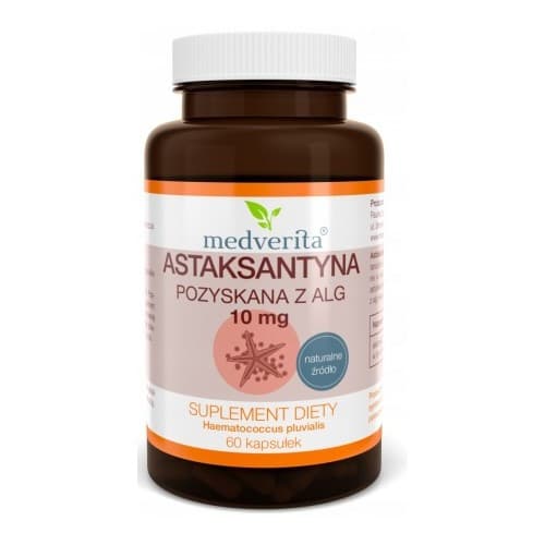 Medverita Astaxanthin 10 mg 60 Kapseln – Medverita Verpackung