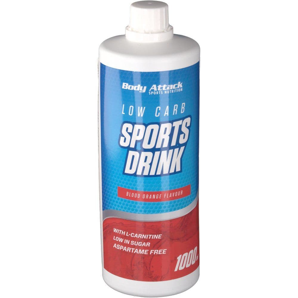 Body Attack - Sportgetränk Zero - Blutorange, 1000 ml – Body Attack Verpackung
