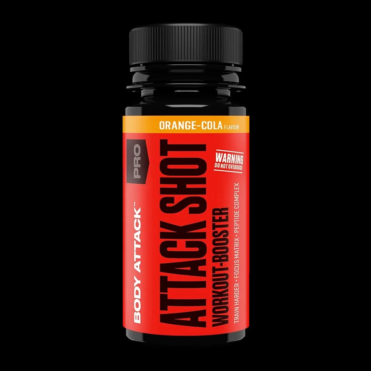 Body Attack - Attack Shot - Apelsin och cola, 20 × 60 ml – Body Attack förpackning