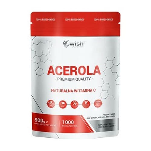 Wish Acerola Naturalna Witamina C Pulver 500g – Wish Verpackung