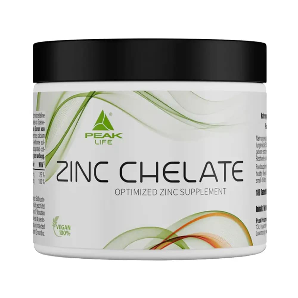 Peak - Zinc Chelate - Standard - 180 tablets – Peak förpackning