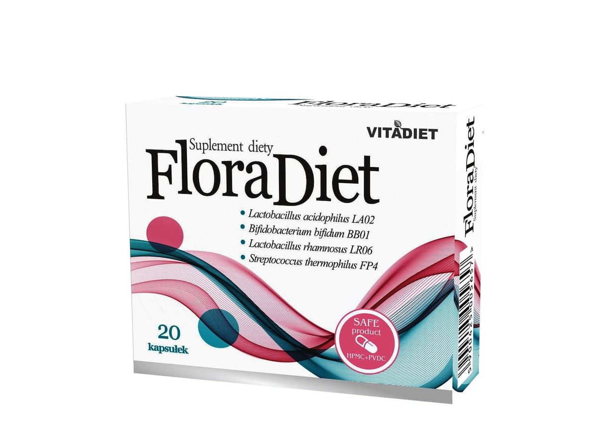 VITADIET Floradiet 20 capsules | VitaDiet – VitaDiet packaging
