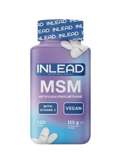 Inlead - MSM + Vitamin C - Unflavoured, 120 Tablets – packaging