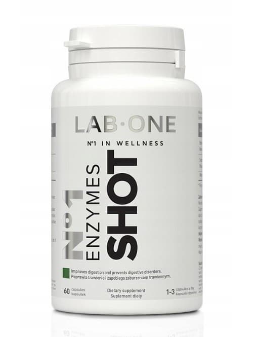 LAB ONE - Enzymes Shot - 60 Caps – LAB ONE förpackning