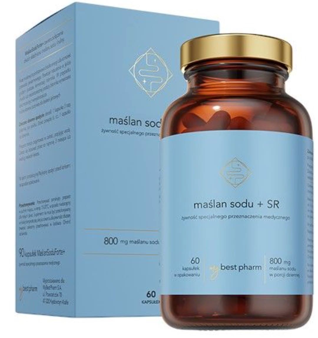 Best Pharm - Sodium Butyrate + SR - 60 Caps – best pharm förpackning