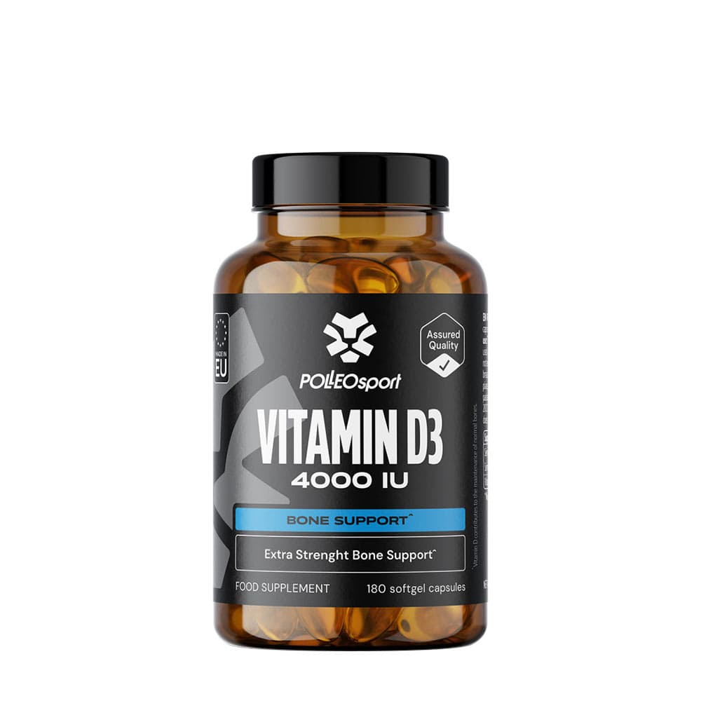 POLLEOsport - Vitamin D3 - 4.000 IE, 180 bløde kapsler – POLLEOsport emballage