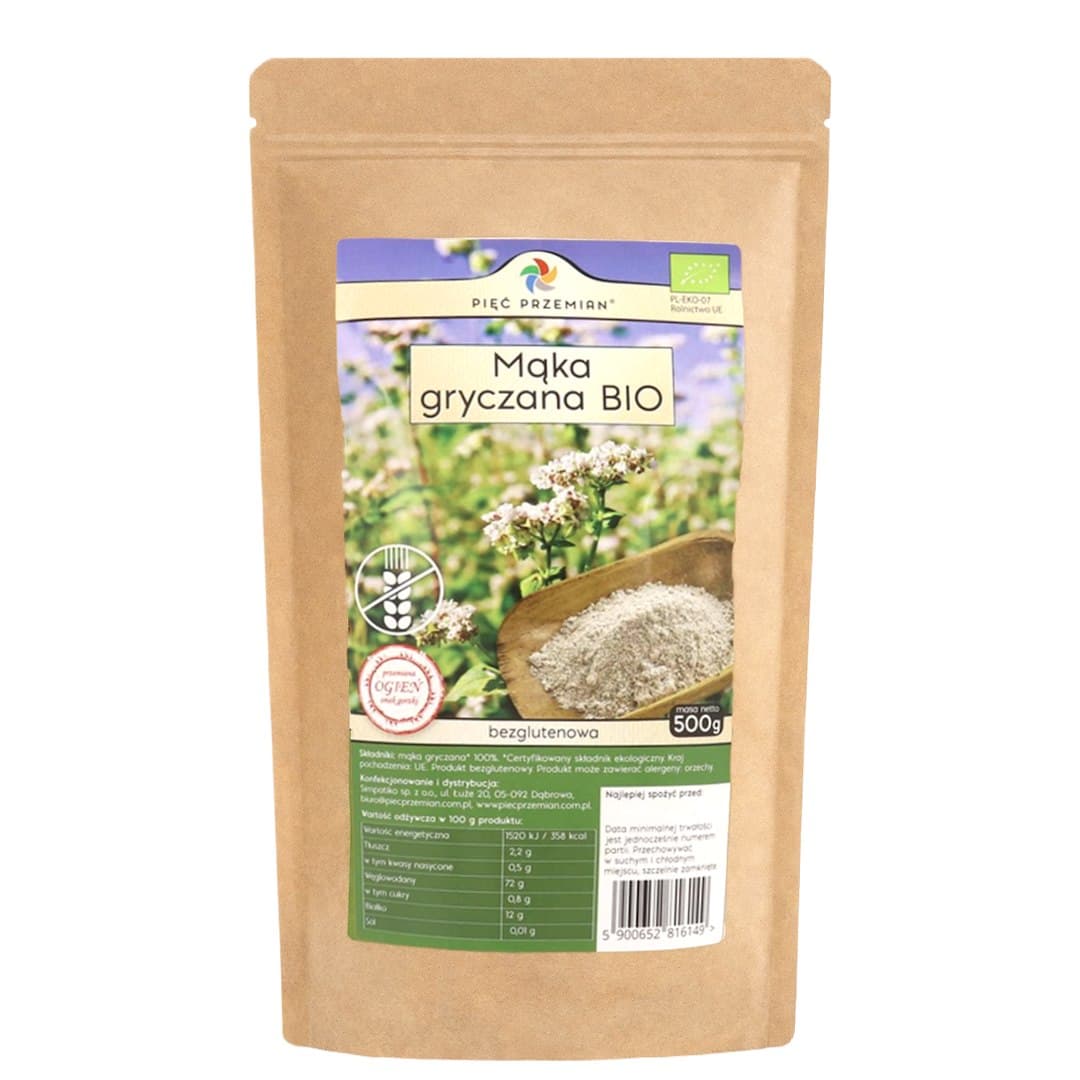 Five Changes - Organic Buckwheat Flour Gluten-Free – Pięć Przemian packaging